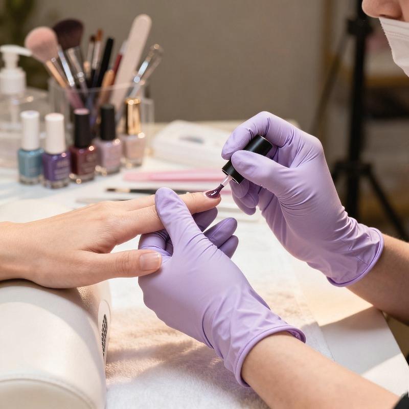 20/50/100PCS Disposable Purple Nitrile Gloves Suitable for Kitchen Food Processing Salon Manicure Household Cleaning Gloves