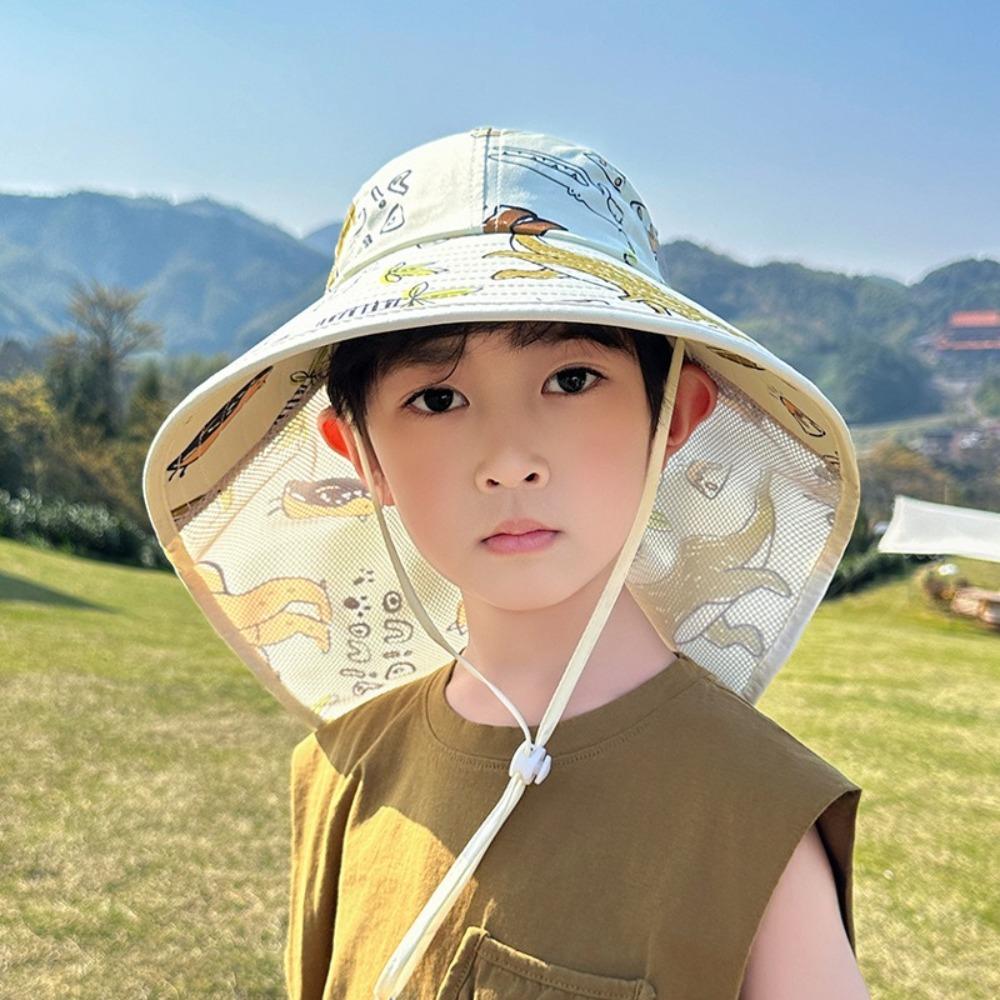 Anti-UV Fisherman Hat Wide Brim Bucket Hat New Beach Hat Boys Girls