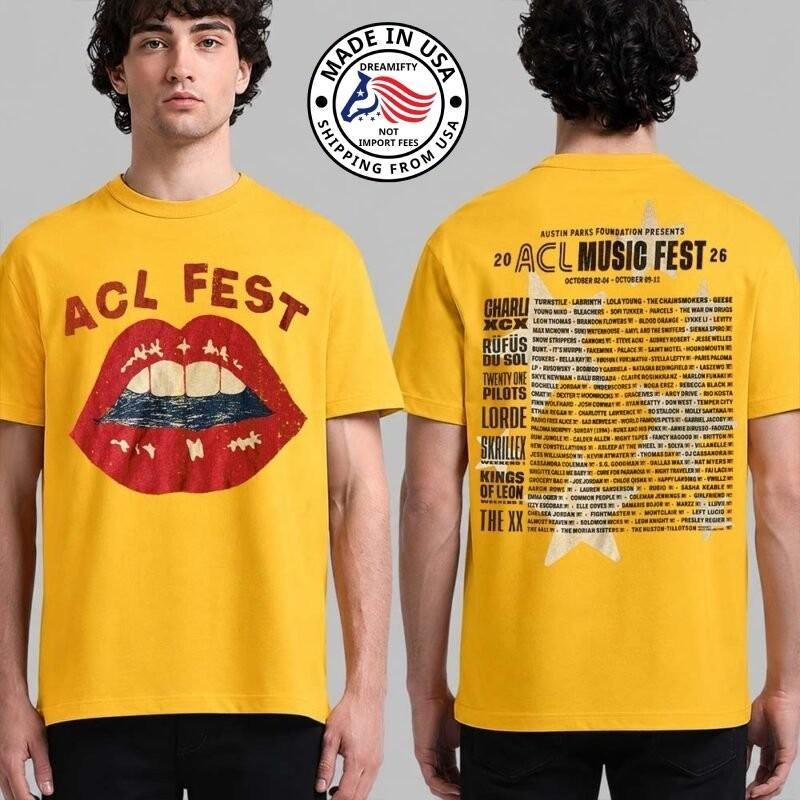 ACL Austin City Limits Music Festival 2026 Imogene X Willie Lips T-Shirt