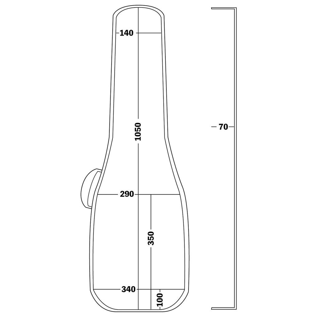 KIKUTANI Gig Bag for Electric Guitar 20mm Thick Cushion Backpack Type GVB-30E