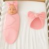 Bowknot Newborn Photography Blanket Soft Fabric Infant Swaddle Blanket  Newborn Photography