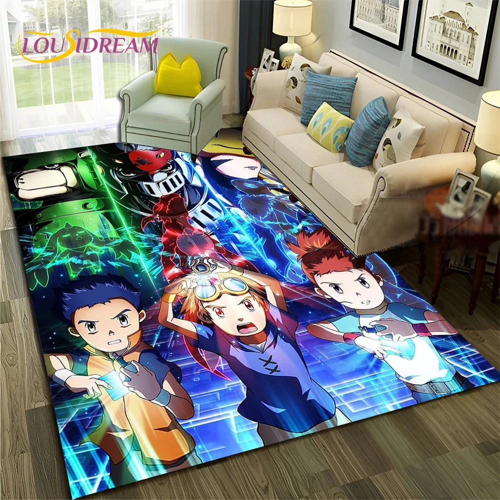 3D ковер с рисунком Digimon Adventure Monster для дома, гостиной, спальни, дивана, коврика, декор, детский коврик, нескользящий напольный коврик