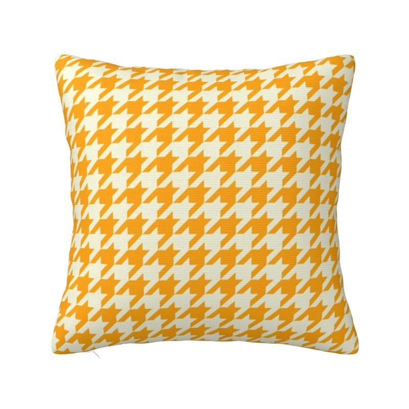 Наволочка с узором "Гусиная лапка" Декор спальни Современная Современная Черно-белая Геометрическая Подушка для стула Квадратная Наволочка