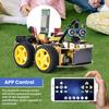 Keyestudio 4WD Multi BT Умный автомобиль для Arduino Комплект Робот Обновленная V2.0 С LED-дисплеем Stem EDU / Программирование Scratch DIY Робот-машина
