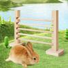 Interactive Bunny Hurdle Bar Wooden Pet Training Games New Pet Exercise Toy  Small Pet Supplies