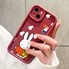 Милый чехол для телефона с рисунком мультяшного кролика для iPhone Samsung Galaxy Xiaomi Redmi POCO HUAWEI Honor, противоударный резиновый мягкий гибкий чехол