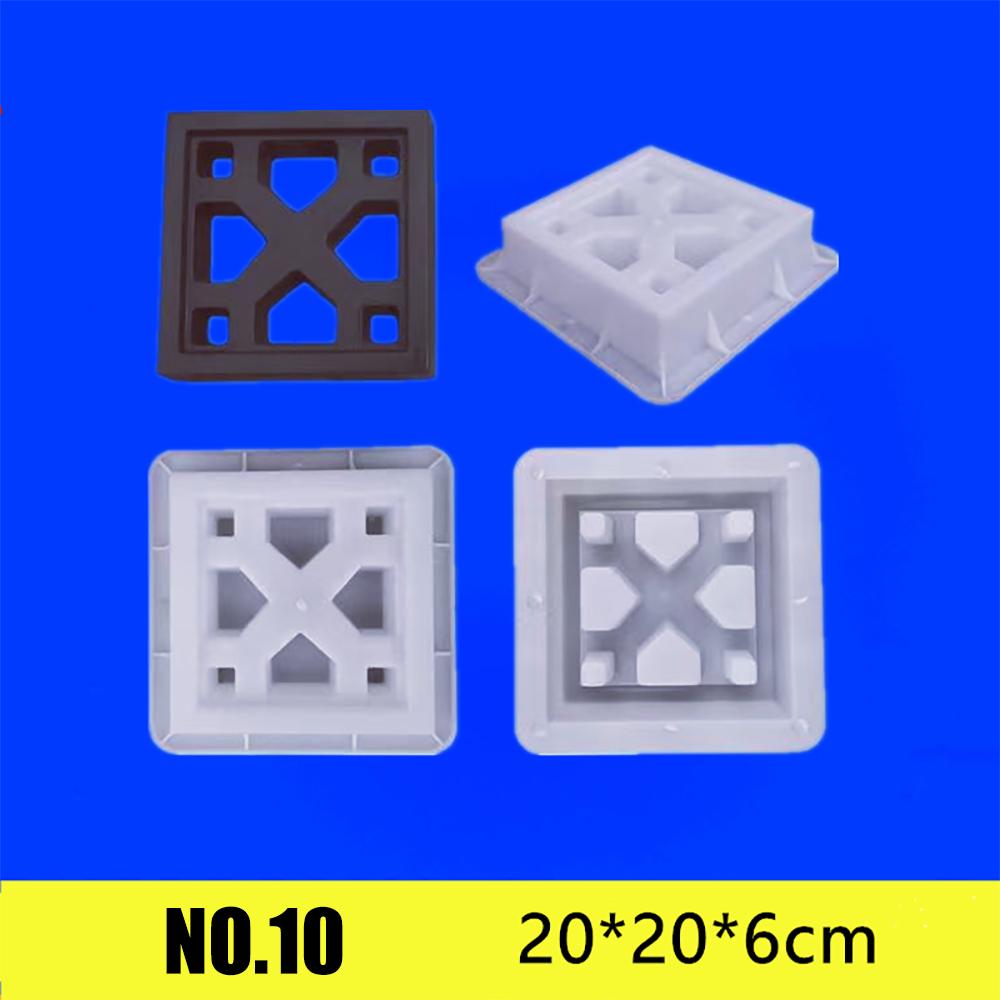 Пластиковая форма для цементного античного полого кирпича 20*20*6 см, 3D-резьба, противоскользящая, для бетона, пластиковая, форма для мощения, цементная выравнивающая лопата, инструменты для мощения