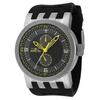 DNA Silicone Strap Grey And Black Multifunction Dial Quartz 44225 100M Men's Watch