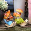 yangyizhi Micro Landscape Ornament, Resin Snail Figurine, Waterproof Sun-Resistant Miniature Fairy Tale Accessory, for Flower Pots And Garden Decor