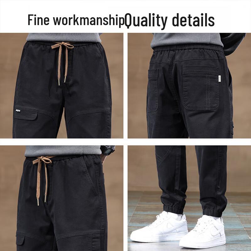 Jeep Мужские повседневные зауженные хлопковые рабочие брюки