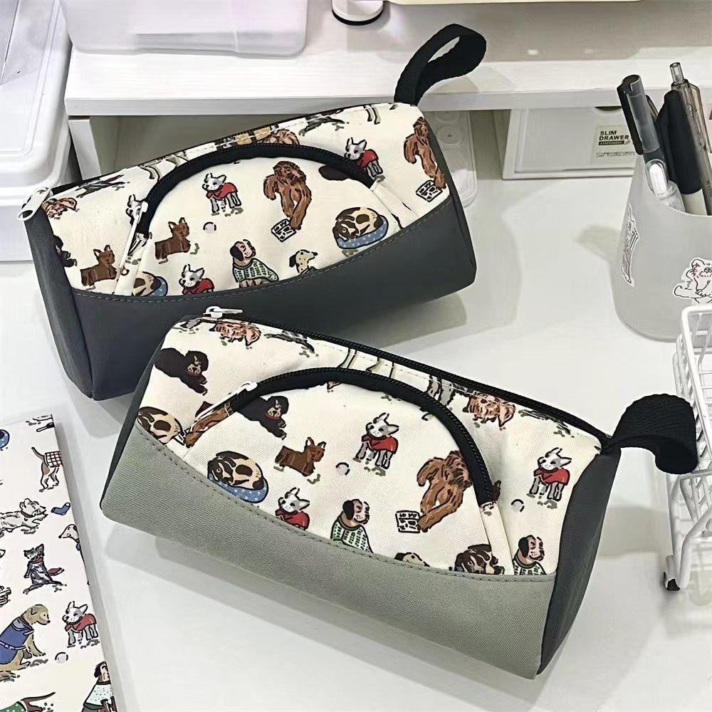 Storage Bag Pencil Case Cute Puppy Dog Pen Bag School Supplies Stationery Bag  Students Stationery