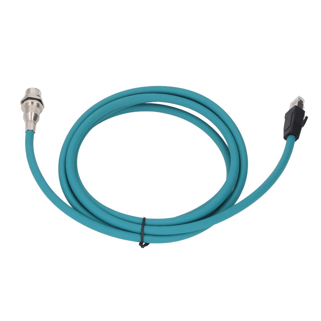 Ethernet Shielded Cable M12 8Pin X Code Female Rear Mount Socket to RJ45 Male Connector Adapter