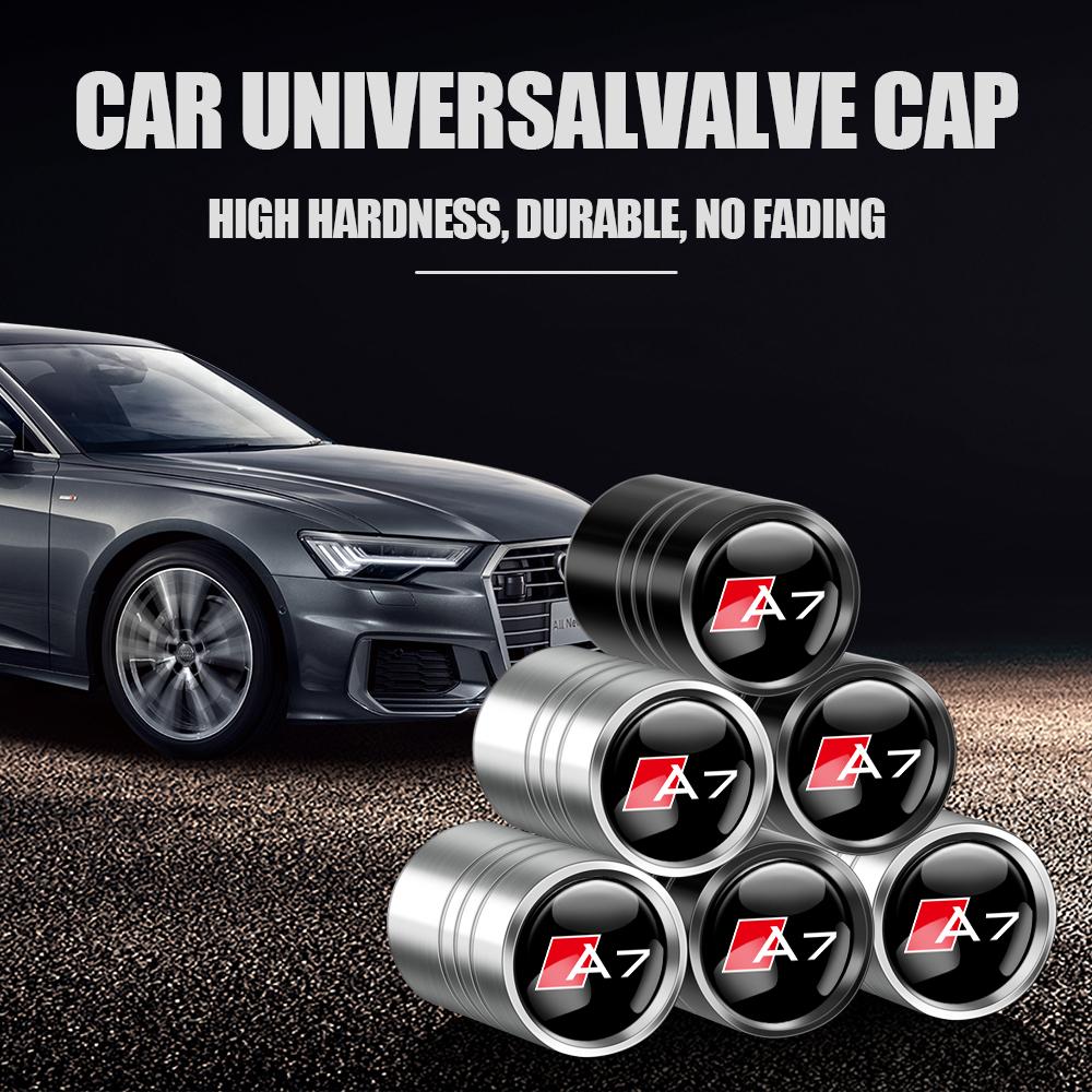 Car Emblem Wheel Tire Valve Caps Tyre Air Stem Cover Accessories For Audi OOOO SLINE A3 A4 A5 A6 A7 A8 Q2 Q3 Q4 Q5 Q6 Q7 RS S TT