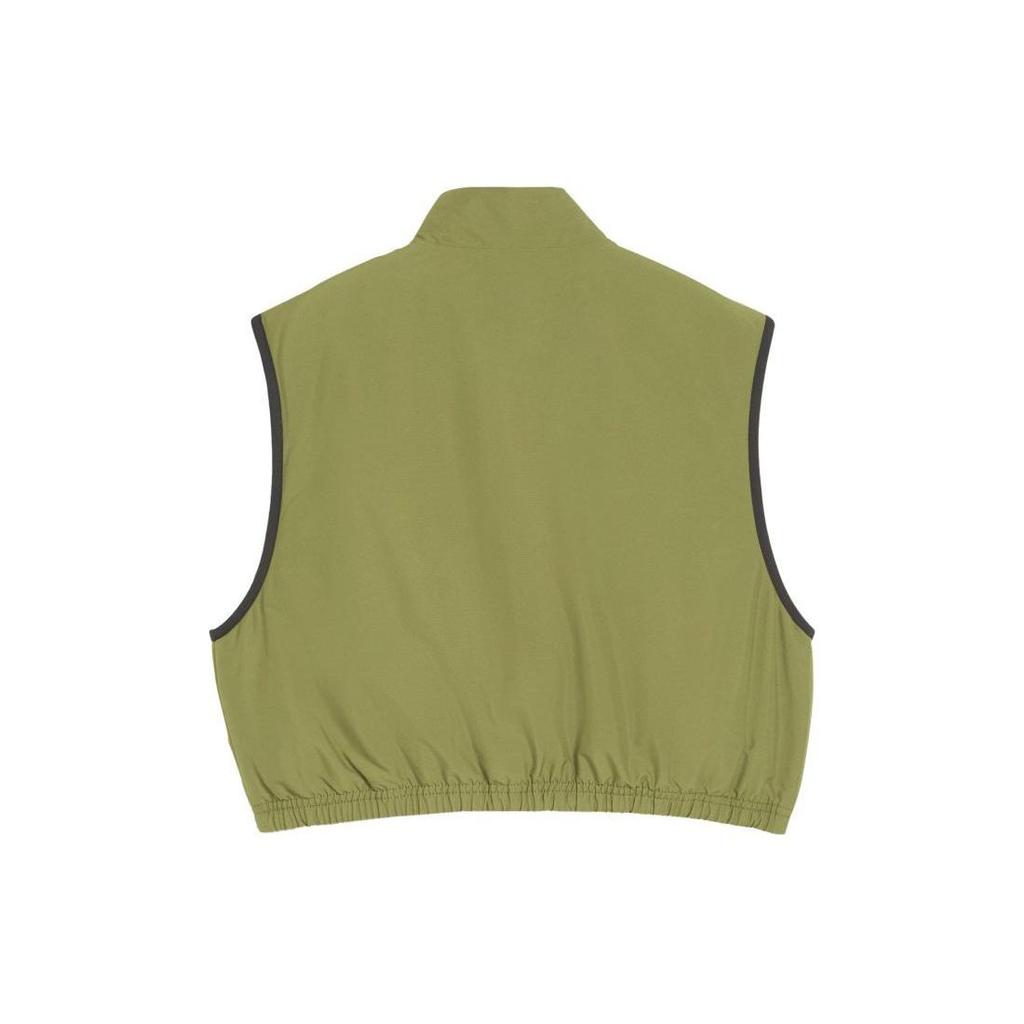 Puma Dare To Woven Vest Color Block Casual Stand Collar Loose Vest Women жилеты Olive-Green 626032-33