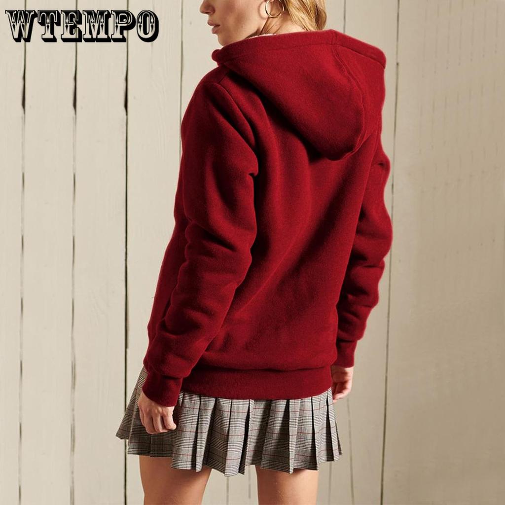 Женская повседневная толстовка-свитшот на молнии с подкладкой из шерпы, куртка большого размера, плюшевое пальто