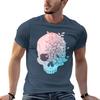 Floral Skull TShirt Heavy Duty Casual Work Tee