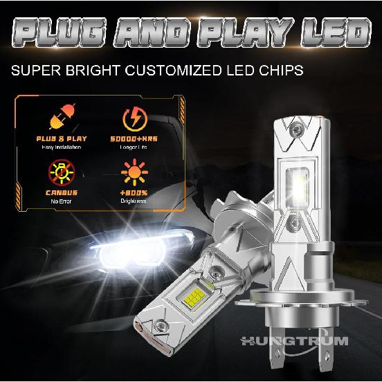 H4 LED Супер яркая лампа головного света 3000000Лм Беспроводная Plug And Play светодиодная лампа для автомобиля 6000K Прожектор Автомобильная диодная лампа