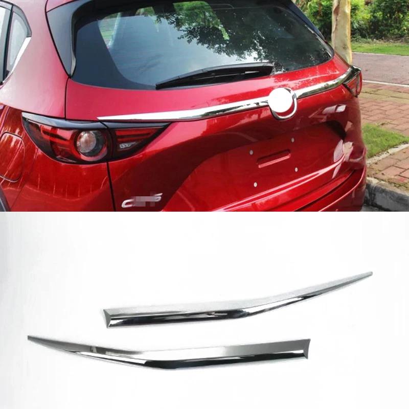 Для Mazda Cx5 Cx-5 KF 2017 18 19 20 21 Углеродная Накладка на Крышку Заднего Багажника Задняя Дверь Багажника Защитная Молдинг-полоса Отделка