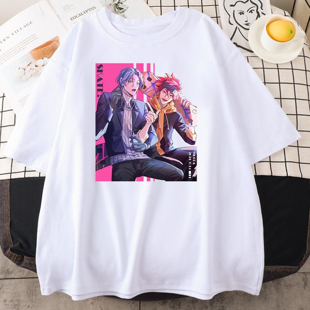 Anime Sk8 Reki Kyan Langa Hasegawa Clothing Women Loose Crewneck T -Shirt Summer Fashion Breathable Casual Loose Unisex T -Shirt