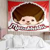 Monchhichi Tapestry for Bedroom Aesthetic Classroom Tapestries Wall Hanging for Living Room Dorm Office,Ideal Creative Gift