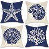 Fahrendom Boho Dinosaur Rawr Decorative Throw Pillow Covers 18 x 18 Set of 4, Bohemian Dino Stay Curious Porch Patio Outdoor Pillowcase, Sun Rainbow