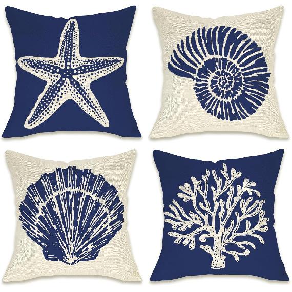 Fahrendom Boho Dinosaur Rawr Decorative Throw Pillow Covers 18 x 18 Set of 4, Bohemian Dino Stay Curious Porch Patio Outdoor Pillowcase, Sun Rainbow