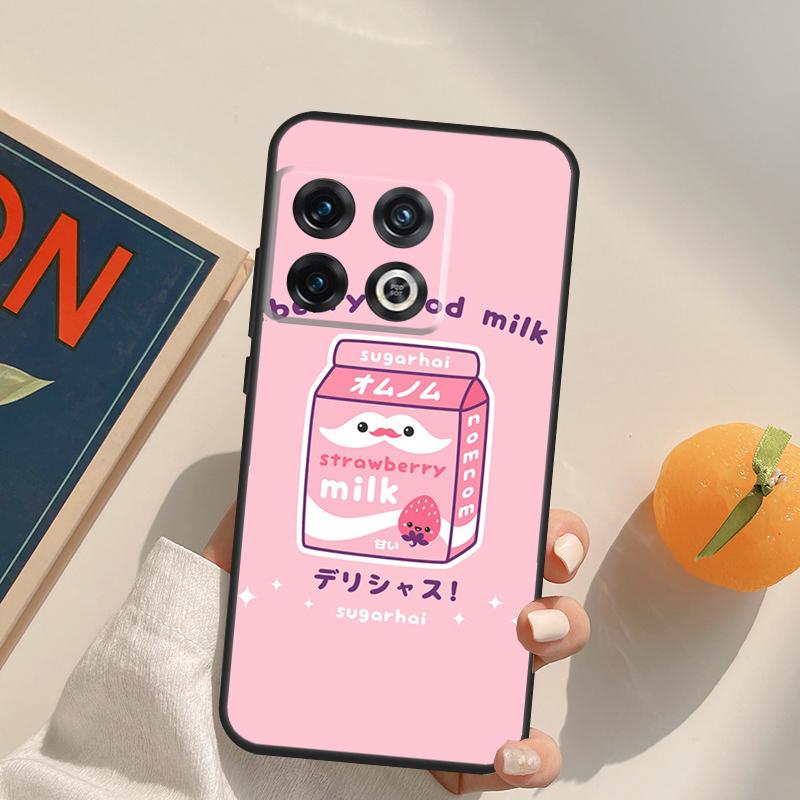 Милый чехол «Клубничное молоко» для OnePlus 15 13 12 11 13R 12R 10T 8T 13T OnePlus Nord 5 CE 3 2 4 Lite N20 N30