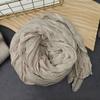 Trendy Vintage Cotton Linen Scarf Retro Luxury Brand Designer Pleated Printed Scarf Long Shawl Wrap For Spring Autumn Winter