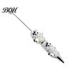 Unique Halloween Gift Rhinestone Beadable Pen, Glitter Plastic Beaded Pumpkin Ghost Skull Festive Gel Ink Pen for DIY Craft Making, School Office
