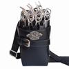 Retro Barber Scissors Bag Hairstylist Waist Bag 7-Slot Detachable Scissor Holder Bag PU Leather Bag