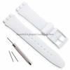 Soft Silicone Bracelet for Swatch 12mm 16mm 17mm 19mm 20mm Colorful Transparent Watchband Watch Strap Replacement with Tool