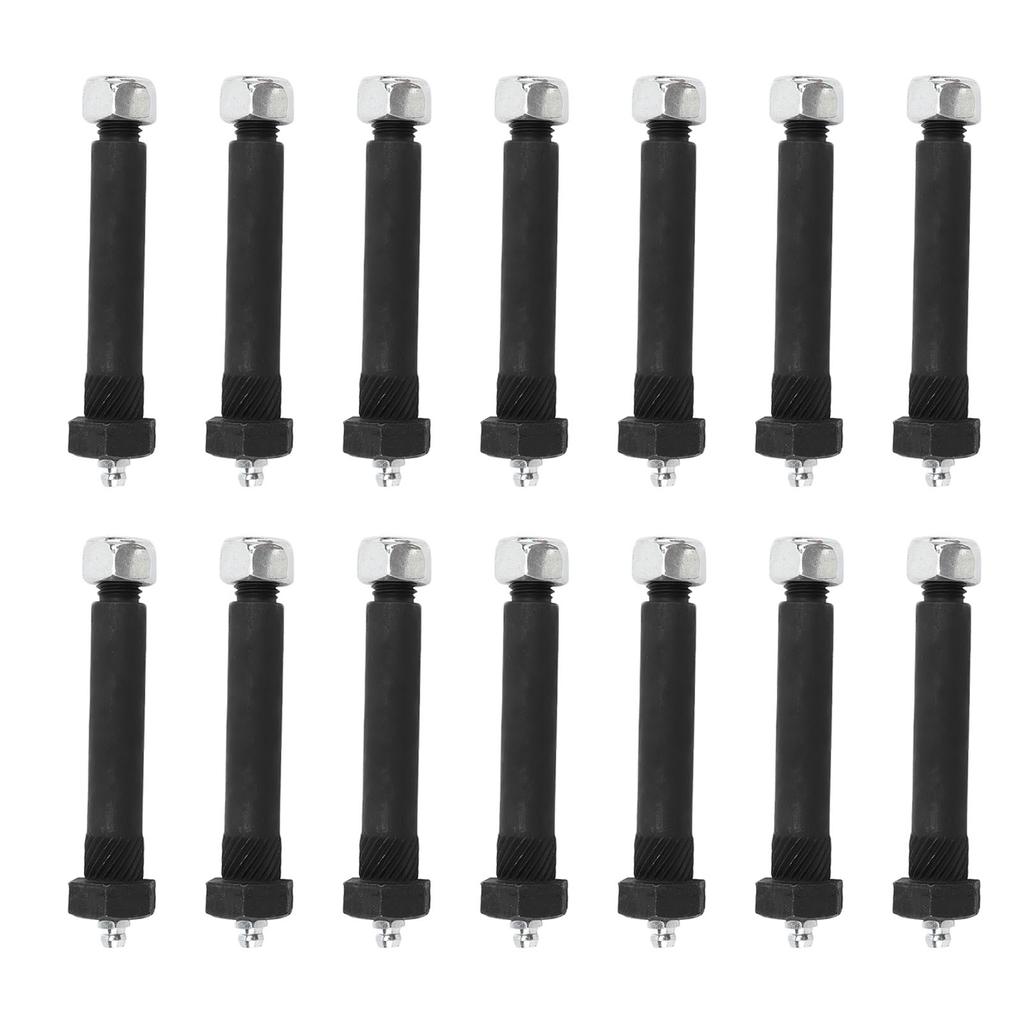 14Pcs Trailer Axle Spring Shackle Screw 9 16 X 3in M11 X 1.25 Thread Steel Greasable Spring Screw for 2000lb 3500lb