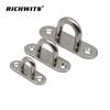 Stainless Steel Oval Door Latch Eye Plate & Buckle 304/316