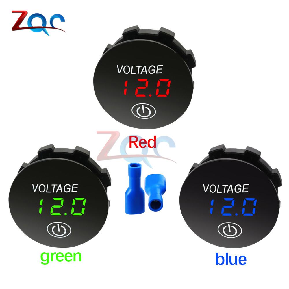 LED Voltmeter Digital Waterproof Motorboat Motorcycle Panel Digital Voltmeter Tester Monitor Car Voltmeter 12V electrical tester
