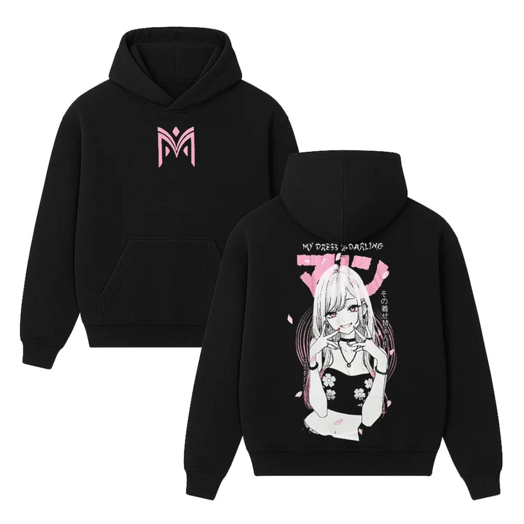 My Dress-Up Darling Anime Kitagawa Marin Graphic Hoodie Men Women Oversized Streetwear Y2k Sweatshirt Hoodies Loose Fleece Warm Female Male Clothing