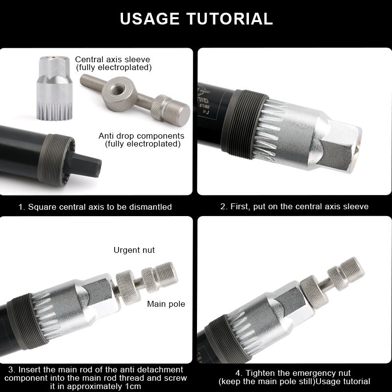 Инструмент для снятия каретки велосипеда, инструмент для ремонта шлицевой втулки с квадратным отверстием и 20 зубцами, инструмент для снятия крепежного стержня велосипеда, инструмент для снятия винта с противопадения