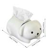 Anti Drop Little Dog Tissue Storage Box Figure Model Little White Dog Model Toy  Birthday Gift