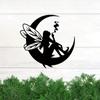 1pc Black Metal Fairy Wall Decor - Moon Phase Wall Art, Indoor/Outdoor Home Decor & Fairy Room Gift