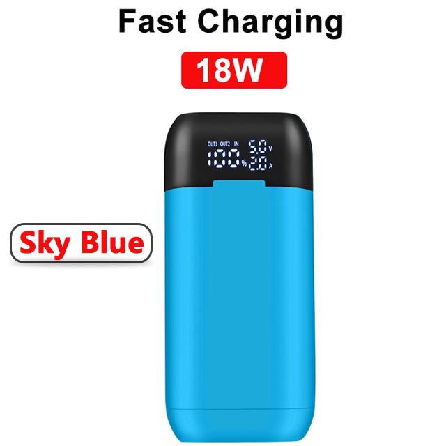 18650 чехол для зарядного устройства DIY Power Bank Box портативный QC 3.0 PD 18W чехол для быстрой зарядки литиевых аккумуляторов 18650 21700 20700