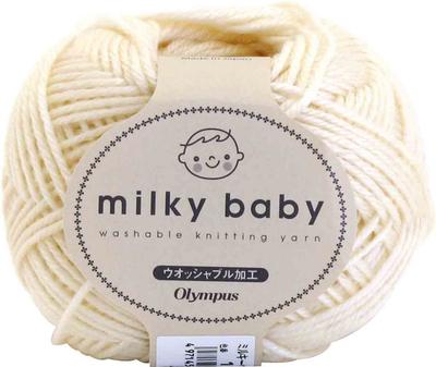 Olympus Пряжа Milky Baby Средней толщины Кремовый 40г 114м Набор из 6 мотков цв.11 Прибл.