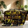 Custom Name Personalized Borussia Dortmund Bvb Print Blanket, Home Decor, Bedroom, Sofa, Camping, Couch, Gifts for Birthday Christmas