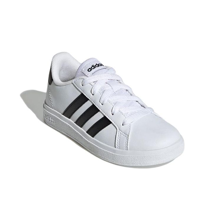 adidas Grand Court 2.0 Big Kid White Black Детские кроссовки Cloud-White Core-Black GW6511