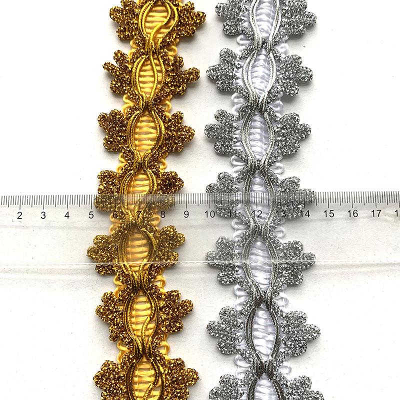 4 м/13,12 фута в каждой упаковке, золотые, серебряные ленты, бейка, HanMade, сделай сам, ремесло, кривая, тесьма сороконожки, занавеска, тканевый аксессуар, украшение