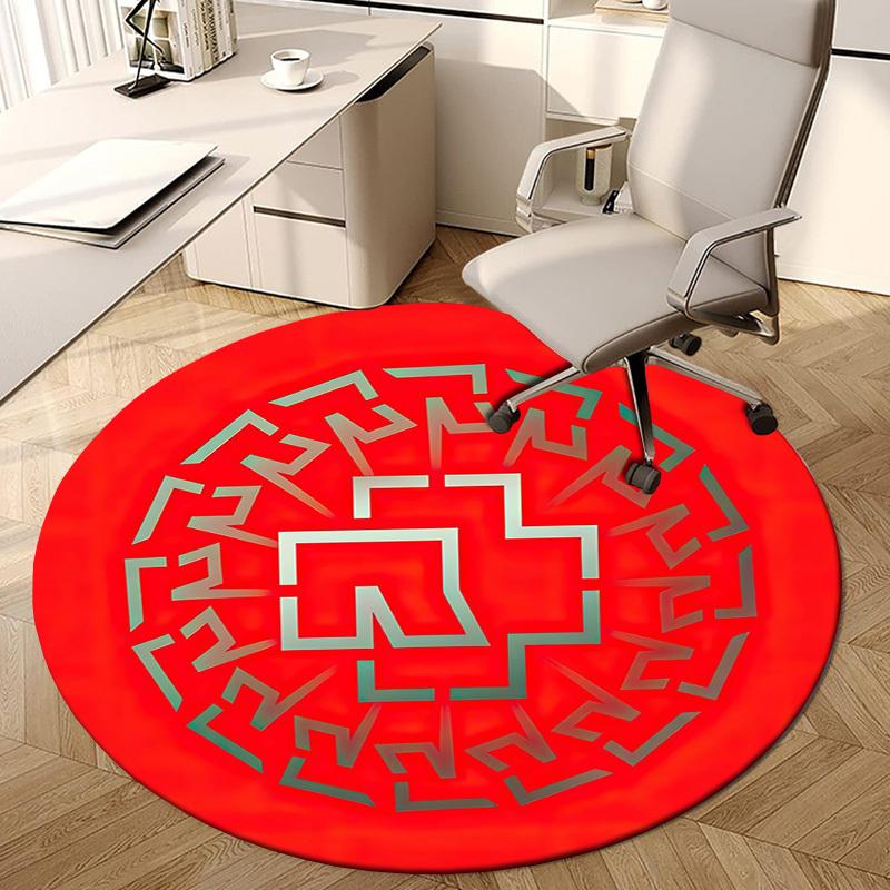 1pc Circular Maze Pattern Round carpet, Made of Polyester,Perfect for Decorating Office Chairs, Living Rooms,Vibrant Decorative Rug