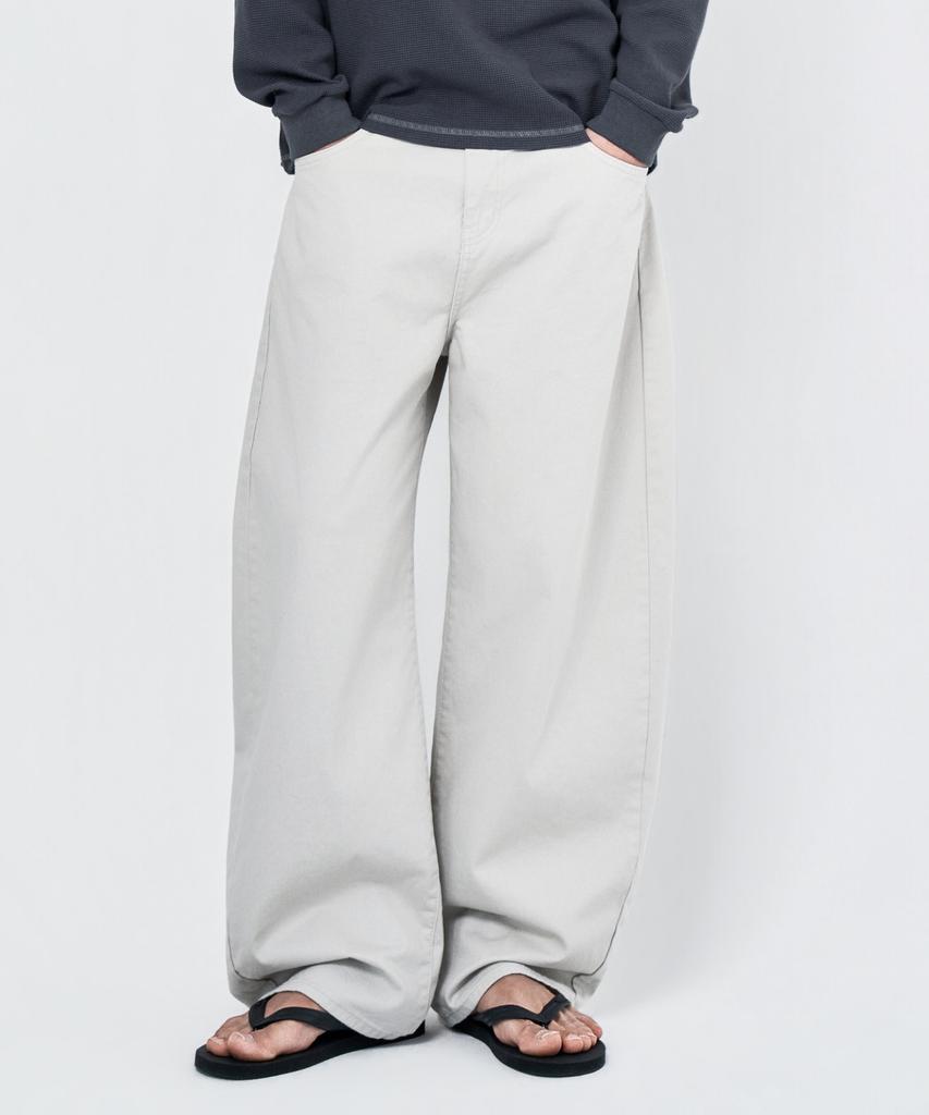 WAAR M293 Chino Wide Cotton Pants_Light Gray