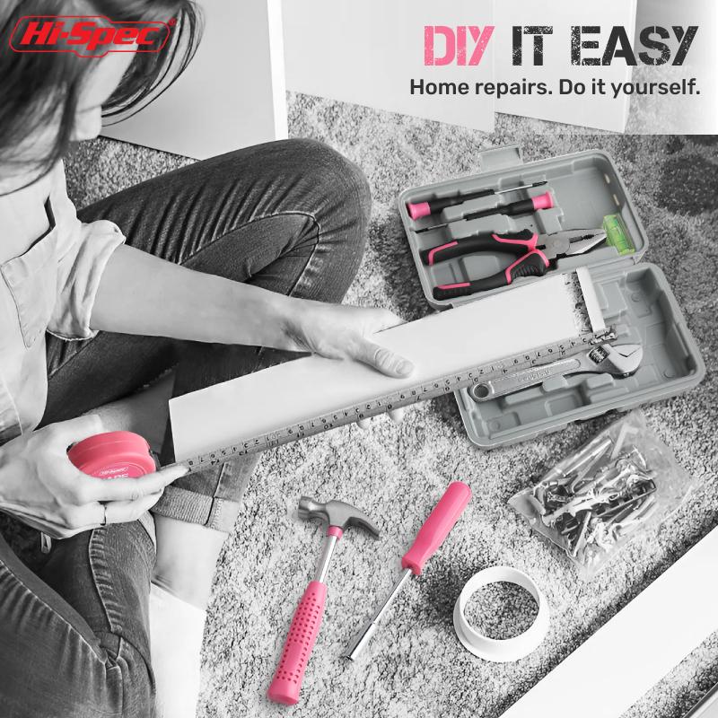 Высококачественный розовый набор инструментов для DIY из 18/19/20 шт. с электрической ручкой и сталью CR-V - Набор ручных инструментов для домашнего обслуживания для женщин и ухода за автомобилем
