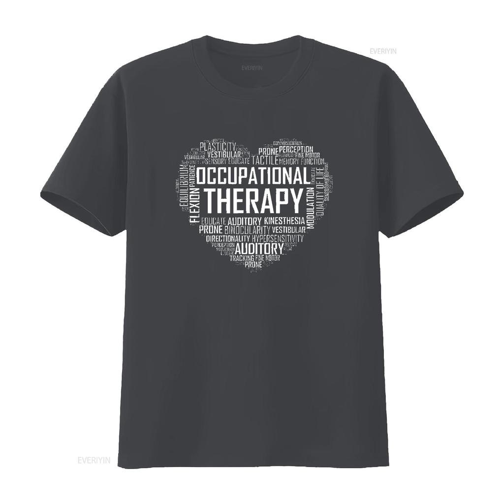 Женская футболка OT Occupational Therapy Месяц терапевта Черная Средняя винтажная стираная мягкая универсальная стильная топ для повседневной носки