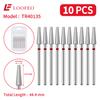 10PCS Trapezoid Diamond Nail Drill Bit Set Nail Milling Cutters for Nail Groove Cuticle Cleaning 2.3/4mm Nail File Bit Set Professional Manicure Tool