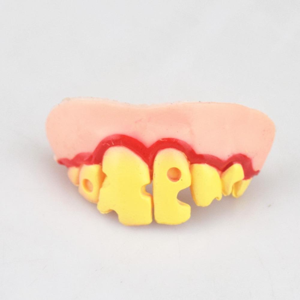 Shocker Fake Denture Teeth Denture Gags Ugly Teeth Funny Dentures Household Theme Party