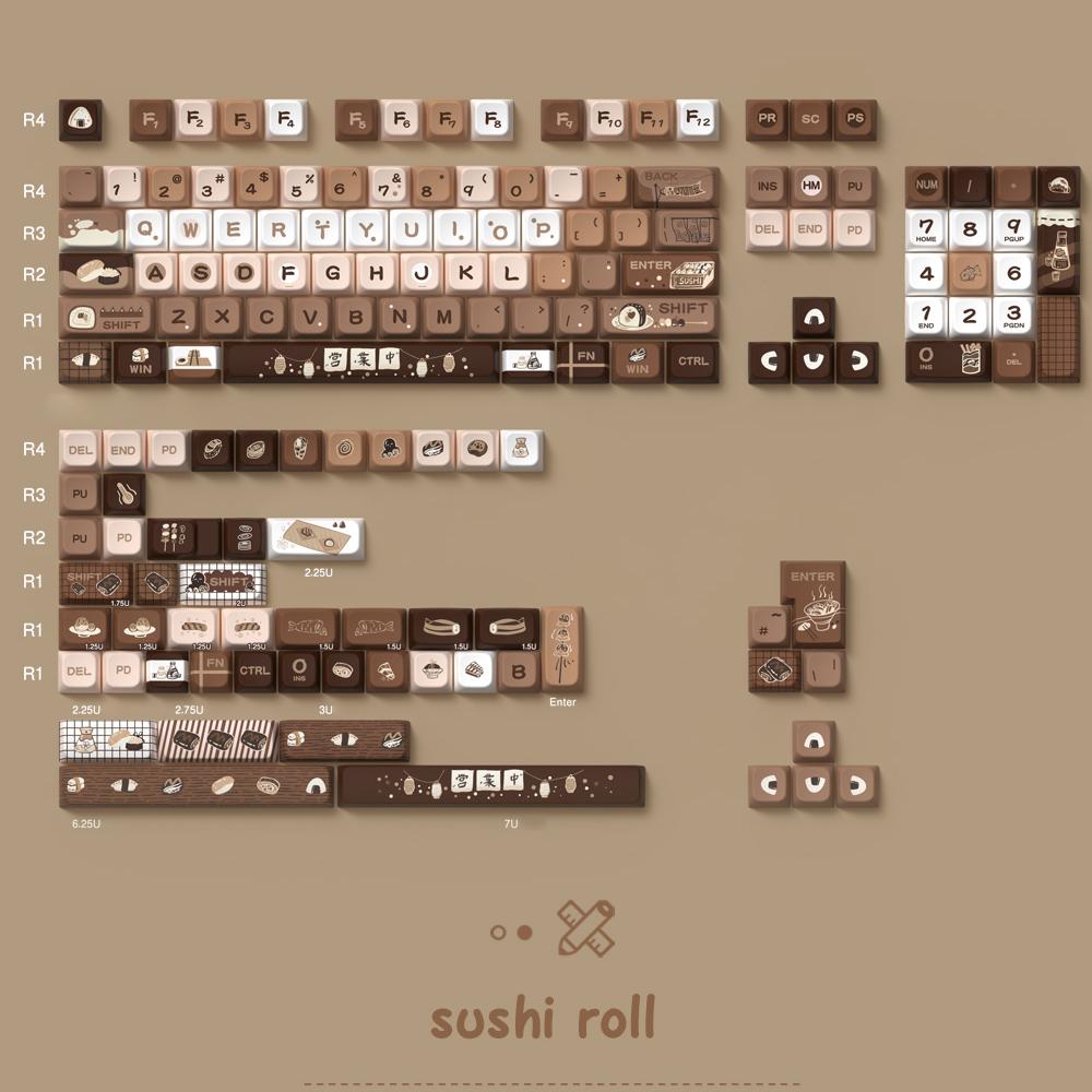 Тематические колпачки для клавиш 158 колпачков для клавиш из ПБТ. Набор специальных колпачков для клавиш MDA подходит для переключателей Cherry MX 61/87/104/108 и других механических клавиатур. (клубника)